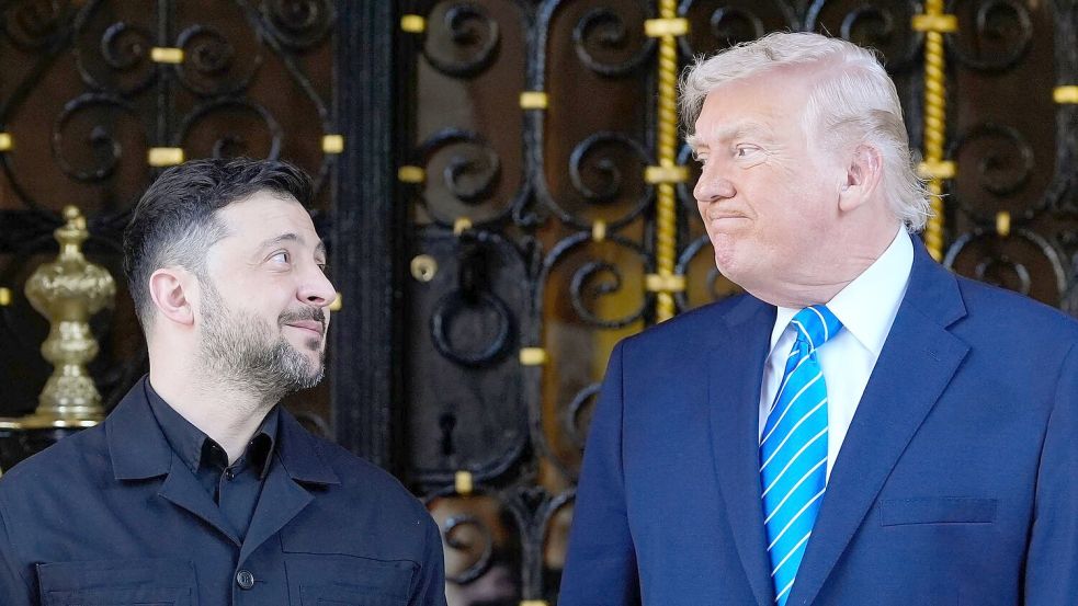 Auch eine Selenskyj-Nachricht landet auf Truth Social. (Archivbild) Foto: Alex Brandon/AP/dpa