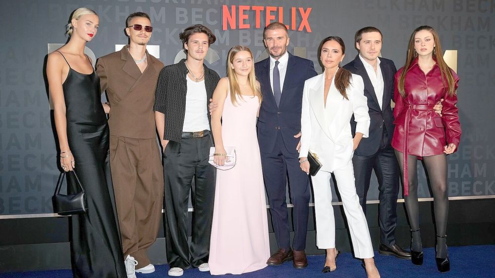 Ein Bild aus anderen Zeiten: Die Familie Beckham vereint. Foto: Scott Garfitt/Invision/AP/dpa