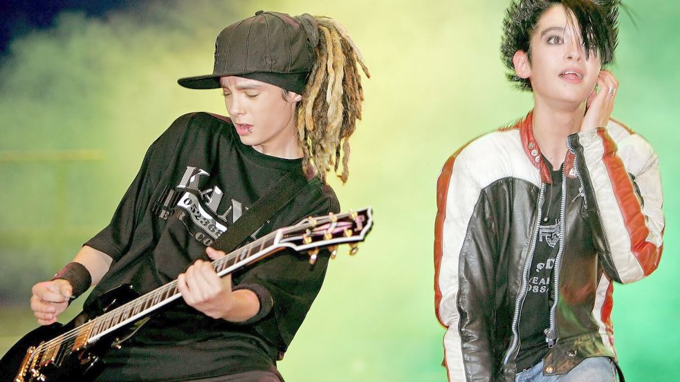 Am 15. August 2005 veröffentlichte die Magdeburger Rockband Tokio Hotel mit den Kaulitz-Zwillingen in der Frontreihe ihre erste Single „Durch den Monsun“. Foto: Andreas Lander/dpa-Zentralbild/d