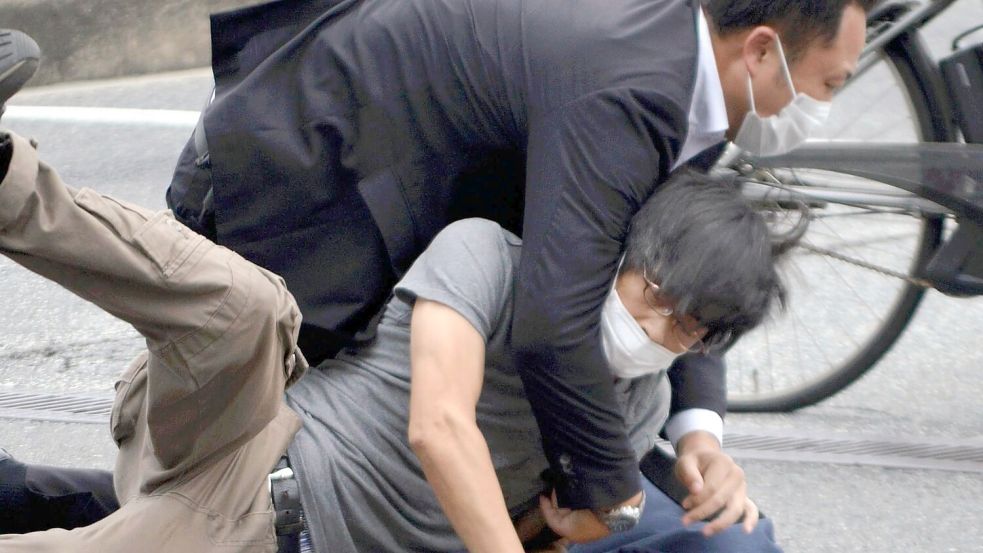 Der Attentäter wurde direkt nach der Tat überwältigt. (Archivbild) Foto: Katsuhiko Hirano/Yomiuri Shimbun