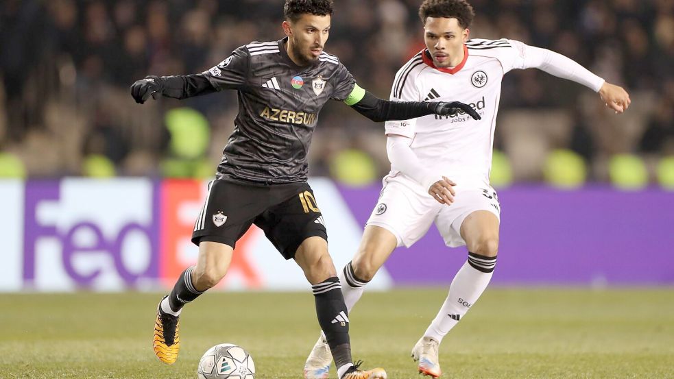 Die Eintracht zeigte in Baku große Moral - und eine schwache Schlussphase. Foto: Uncredited/AP/dpa