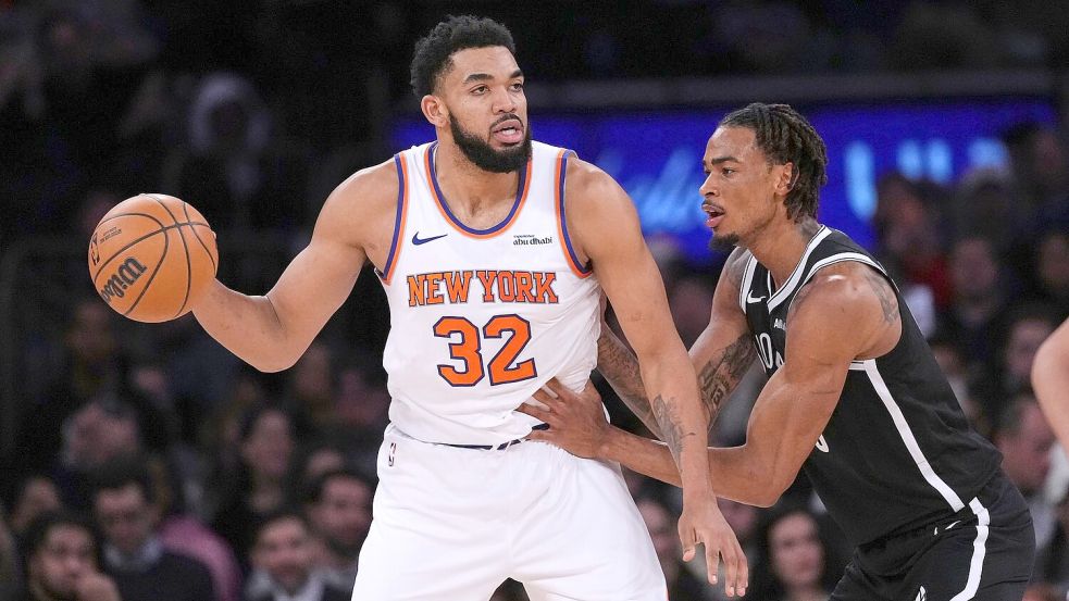 54 Punkte Vorsprung erarbeiteten sich die Knicks im Stadtduell mit den Nets. Foto: Frank Franklin II/AP/dpa