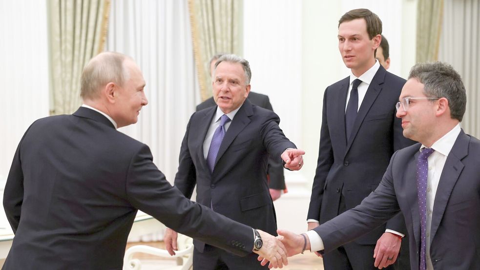 In der Nacht wurde der US-Sondergesandte Witkoff von Kremlchef Putin empfangen. Foto: Alexander Kazakov/Pool Sputnik K