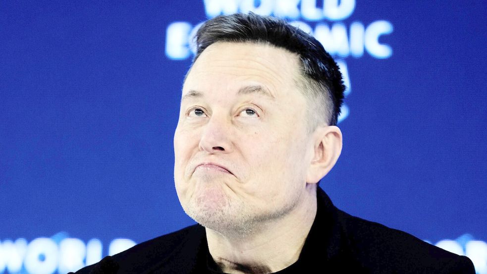 Elon Musk nimmt zum ersten Mal an der Jahrestagung des Weltwirtschaftsforums in Davos teil. Zuvor hatte er das Treffen zum Gegenstand von Verschwörungstheorien gemacht. Foto: dpa/Markus Schreiber