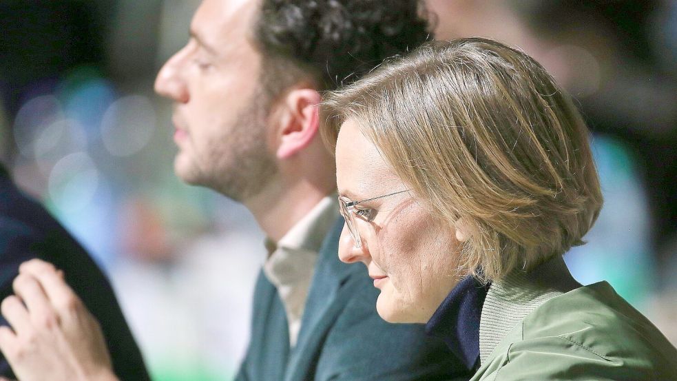 Haben sie ihre Partei nicht im Griff? Die Grünen-Co-Vorsitzenden Felix Banaszak und Franziska Brantner. Foto: IMAGO/dts Nachrichtenagentur