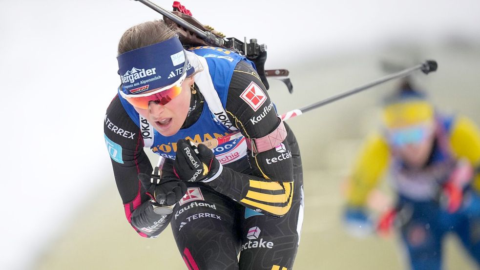Marlene Fichtner knüpfte an ihre Leistung aus dem Einzel an. Foto: Petr David Josek/AP/dpa