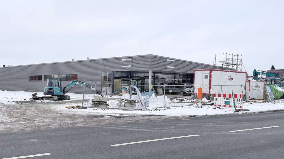 Die Aldi-Baustelle in Moordorf. Foto: Holger Janssen