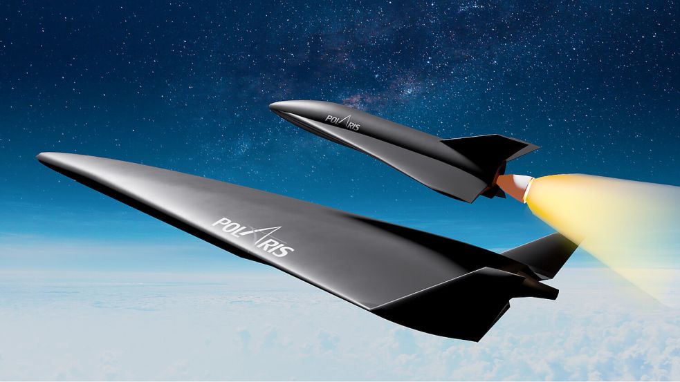 So stellen sich das Unternehmen Polaris und die Bundeswehr das Hyperschallflugzeug vor. Schon Ende 2027 soll das „HYTEV“ in die Luft gehen können. Foto: Polaris Raumflugzeuge GmbH