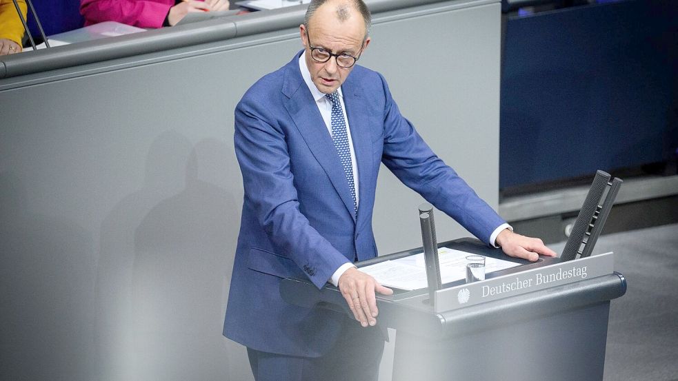 Merz nutzt seine Regierungserklärung für einen deutlichen Appell an die Europäer. Foto: Bernd von Jutrczenka/dpa