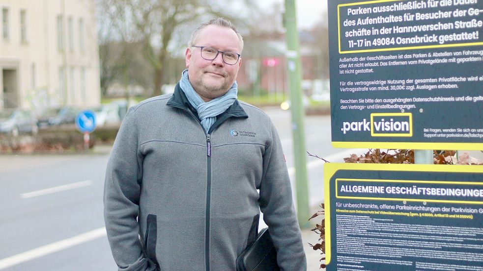 Ein kurzer Halt auf einem Parkplatz in Osnabrück hatte für Christian Schröder Monate später eine Vertragsstrafe über 47,50 Euro zur Folge. Foto: Allen Xu