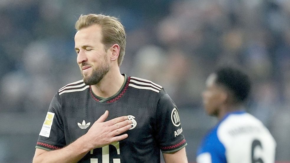 Sein 22. Saisontor half nicht: Bayerns Torjäger Harry Kane. Foto: Marcus Brandt