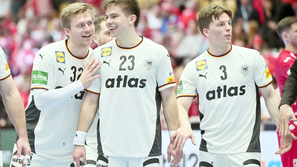 Franz Semper, Renars Uscins und Nils Lichtlein spielen um EM-Gold. Foto: Sina Schuldt
