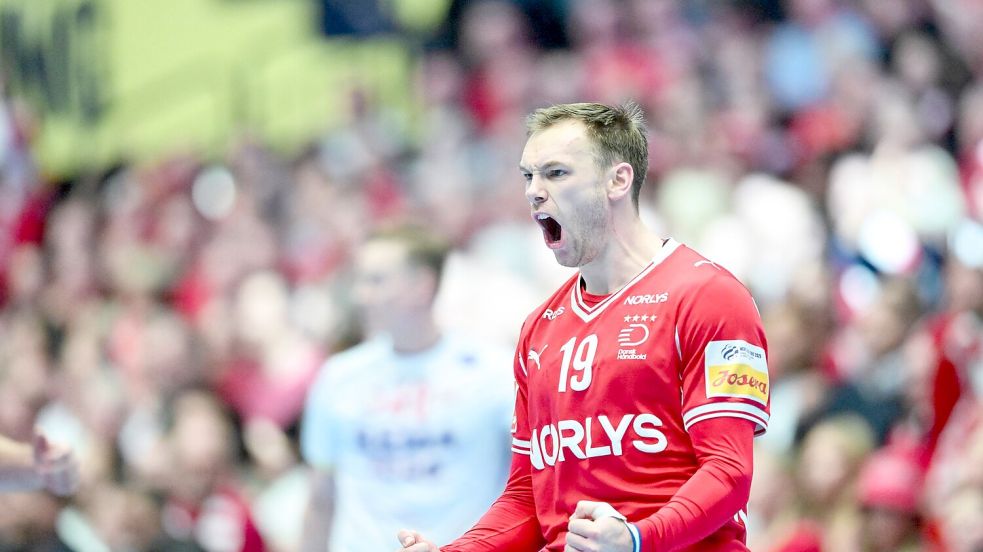 Dirigiert Mathias Gidsel die Dänen zum ersten EM-Titel seit 14 Jahren? (Archivbild) Foto: Sina Schuldt