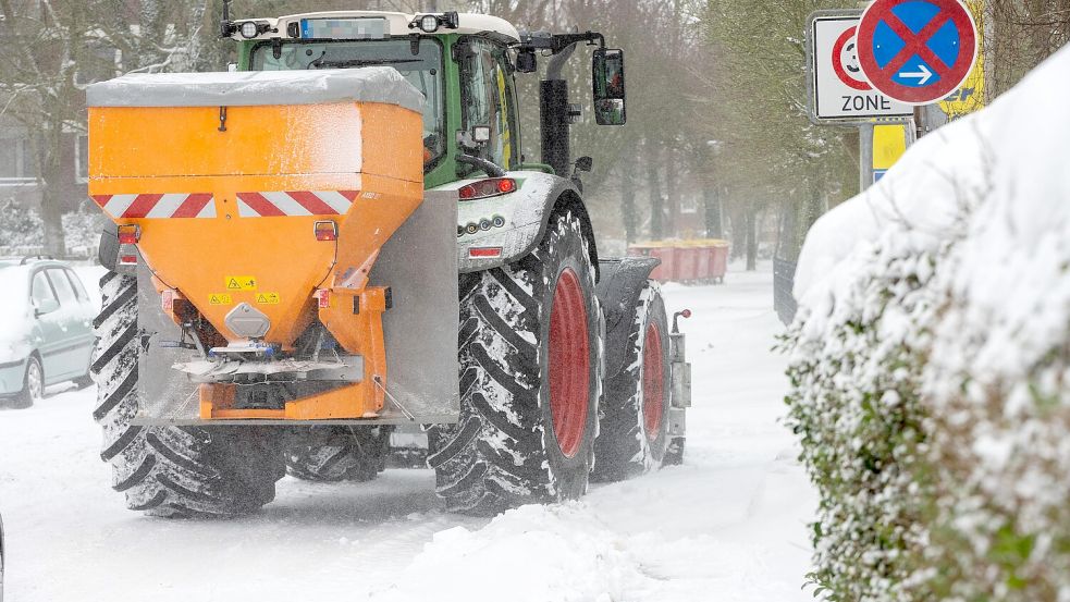 Der Landkreis Osnabrück muss den Einsatz von Streusalz im Winterdienst derzeit einschränken. Foto: Ute Bruns