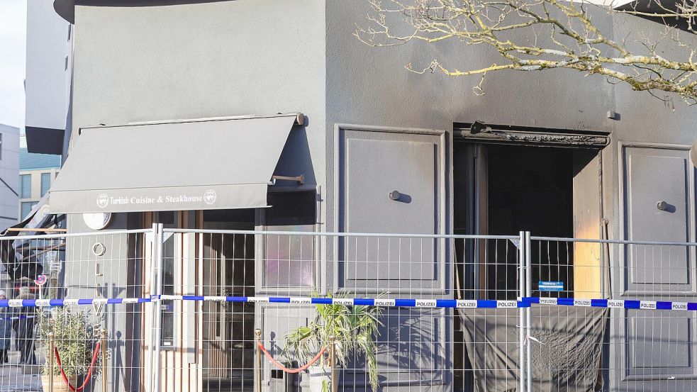 Am Samstagabend hat es im Restaurant Olive in der Osnabrücker Innenstadt gebrannt. Noch am Montag lag ein Brandgeruch in der Luft. Foto: Sebastian Dannenberg