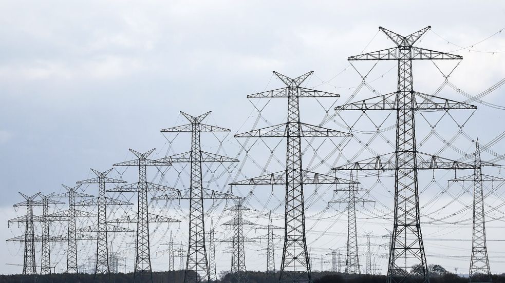Adern der Stromversorgung - Freileitungen und Masten. (Symbolbild) Foto: Christian Charisius