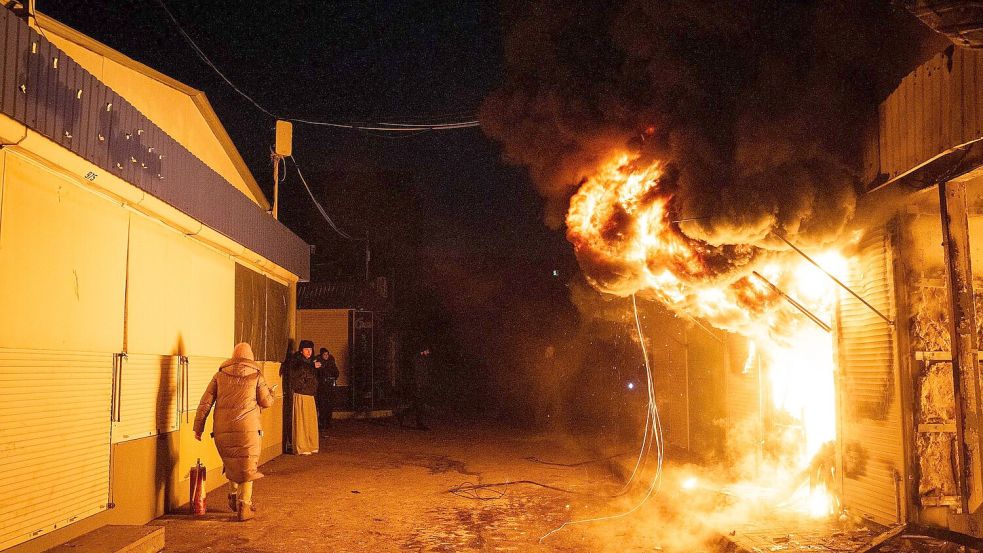 Russische Drohnenangriffe trafen in der Nacht erneut ukrainische Städte. Foto: Tommaso Fumagalli