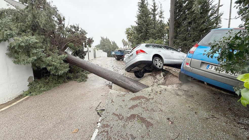 In der südspanischen Region Andalusien hat das Sturmtief „Lenonardo“ für Chaos gesorgt. Foto: Nono Rico / Europa Press/EUROPA
