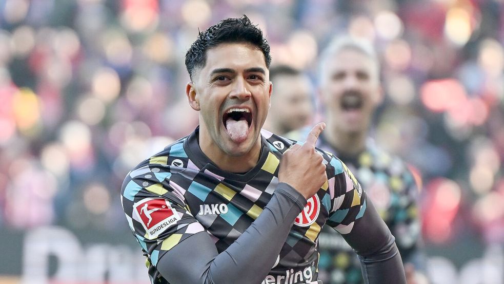 Hatte allen Grund zum Lachen: Nadiem Amiri. Foto: Florian Wiegand