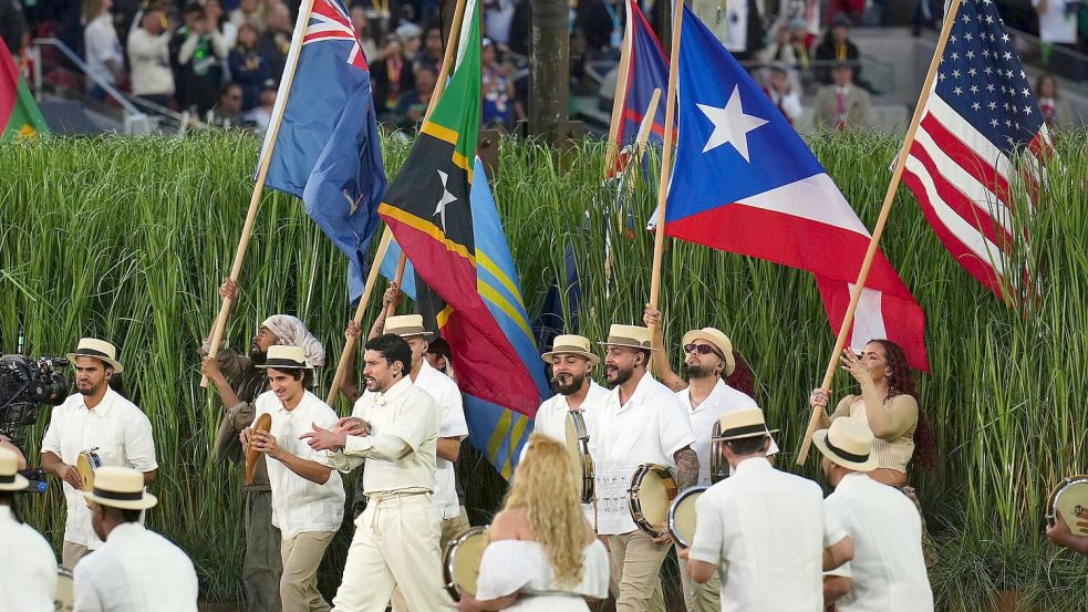 Bad Bunny setzte eine politische Botschaft. Foto: Godofredo A. Vásquez/AP/dpa