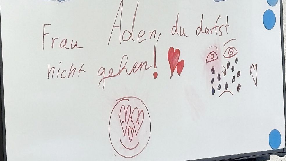 Ein Tafelbild zum Abschied. Foto: Karin Böhmer