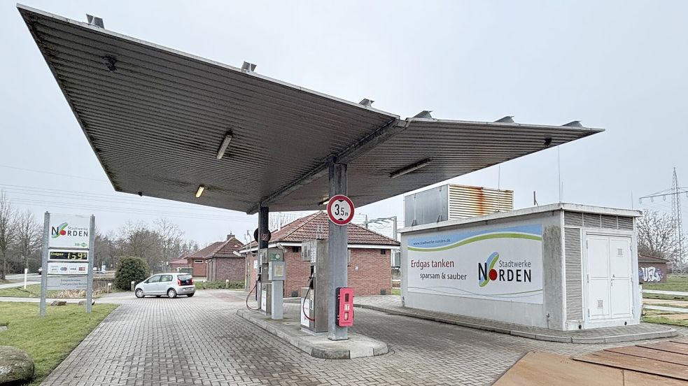 Die Stadtwerke Norden wollen ihre letzte Erdgastankstelle in der Stadt schließen. Foto: Rebecca Kresse