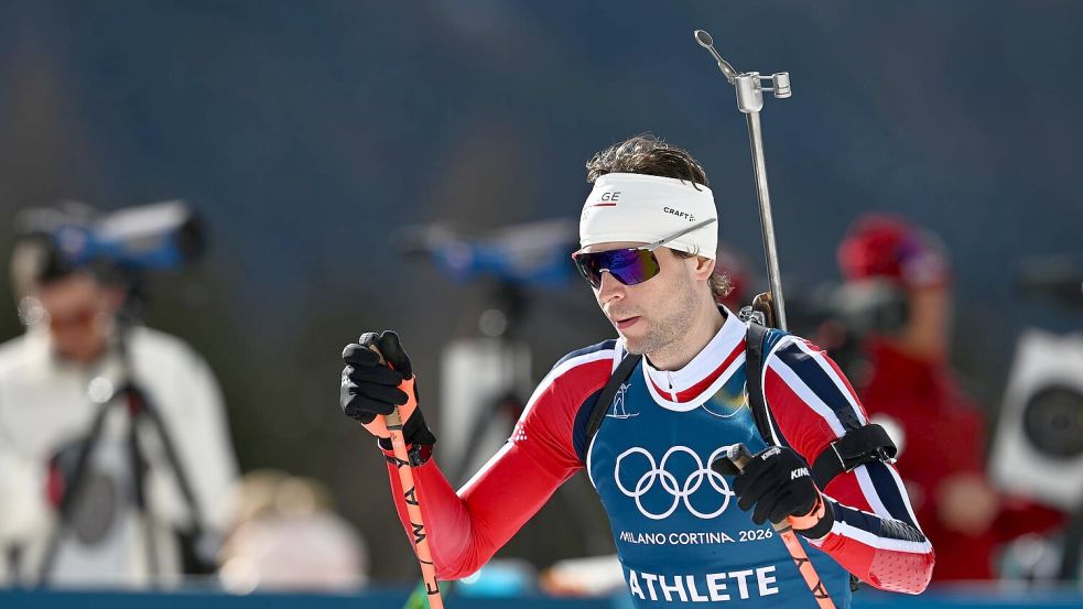 Sturla Holm Laegreid beim Training in Antholz. Foto: Hendrik Schmidt