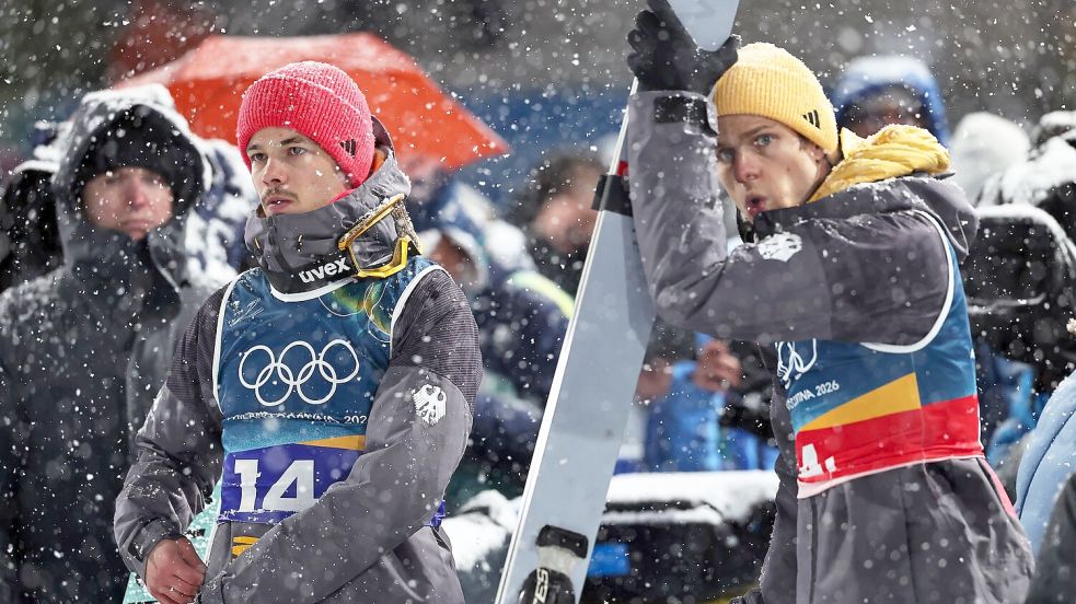 Am Ende ärgerten sich Philipp Raimund (l) und Andreas Wellinger. Foto: Daniel Karmann