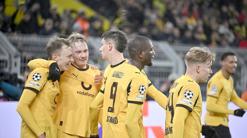 Borussia Dortmund darf auf den Einzug ins Achtelfinale der Champions League hoffen. Foto: Bernd Thissen