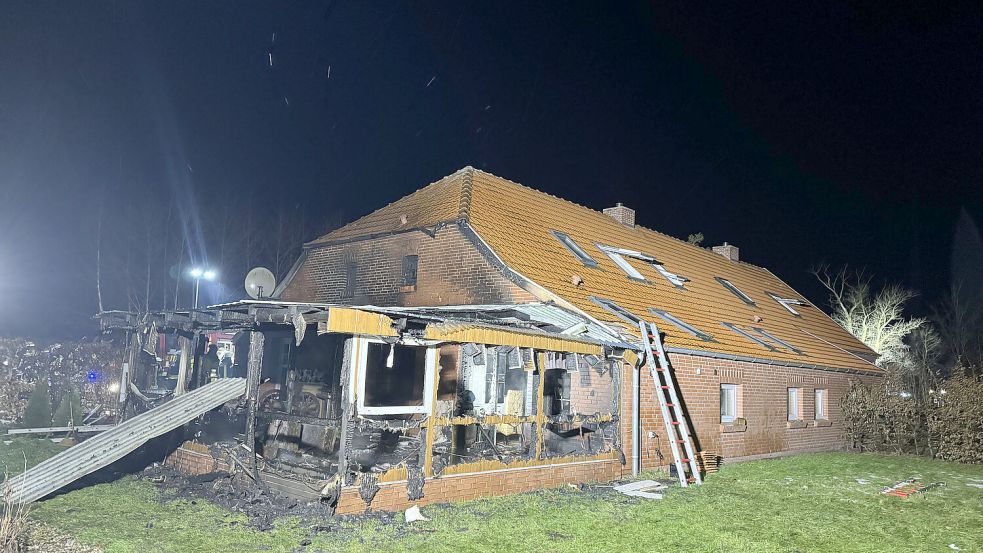 Der Anbau wurde weitgehend zerstört. Foto: privat