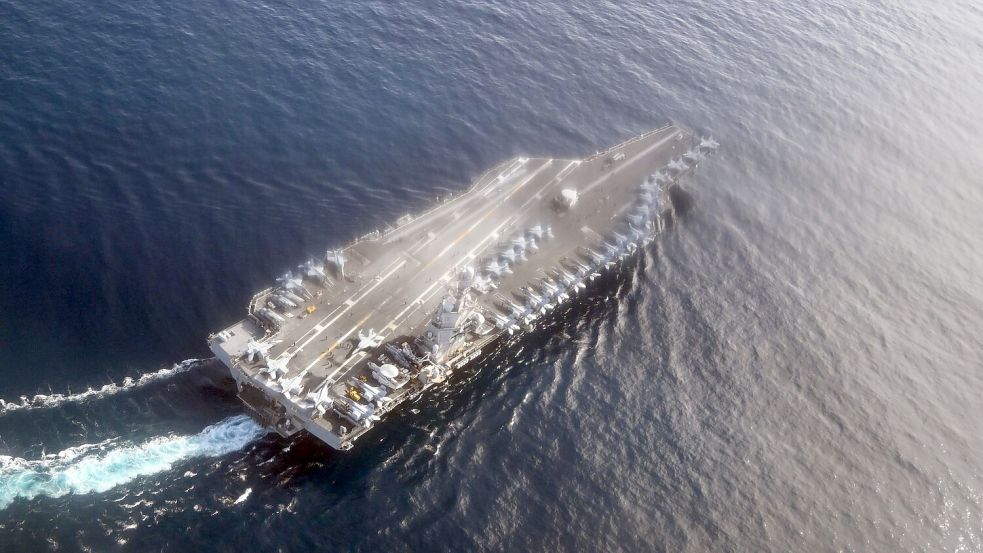 Medienberichten zufolge soll der Flugzeugträger „U.S.S. Gerald R. Ford“ die militärische Präsenz der USA im Nahen Osten verstärken. (Archivbild) Foto: Federico Gambarini