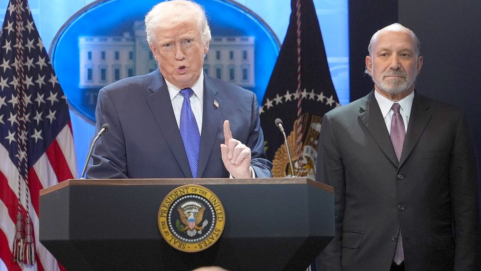 Nach Ansicht des Obersten Gerichts sind viele von Trumps Zöllen illegal. Foto: Evan Vucci/AP/dpa