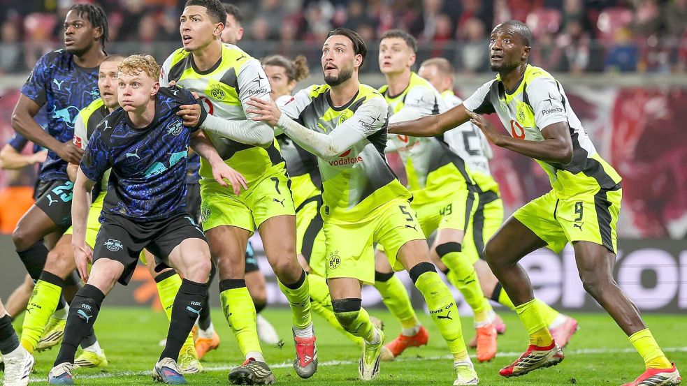 Der BVB drängte in Leipzig zumindest erfolgreich auf das 2:2. Foto: Jan Woitas