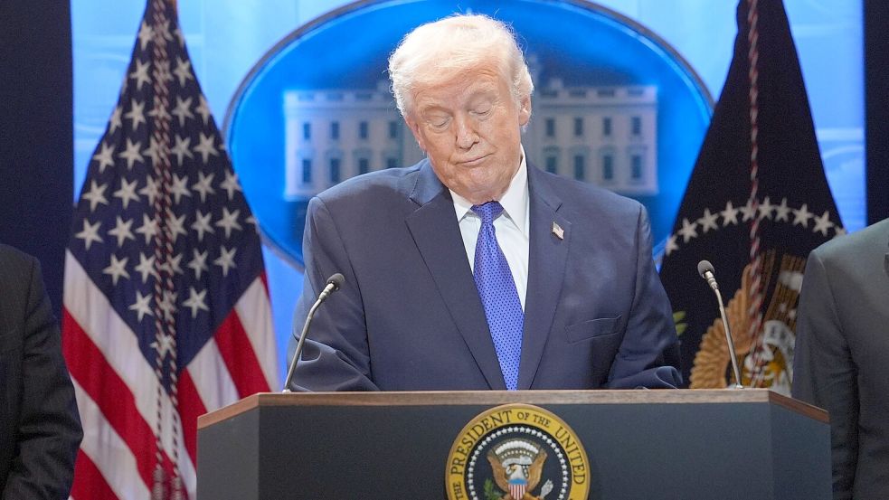 Kündigte kurz nach dem Urteil einfach die nächsten Zölle an: US-Präsident Donald Trump. Foto: dpa/Evan Vucci