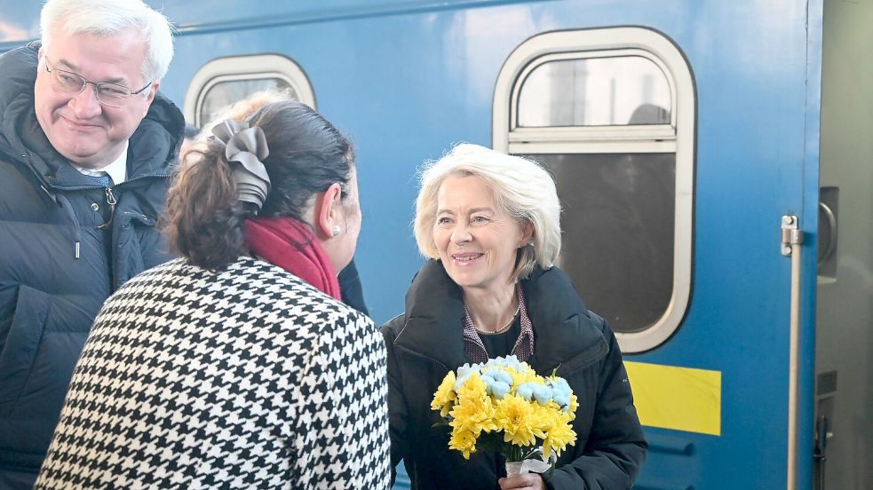 Will in Kiew ein Zeichen setzen: EU-Kommissionspräsidentin Ursula von der Leyen. Foto: Andreas Stein