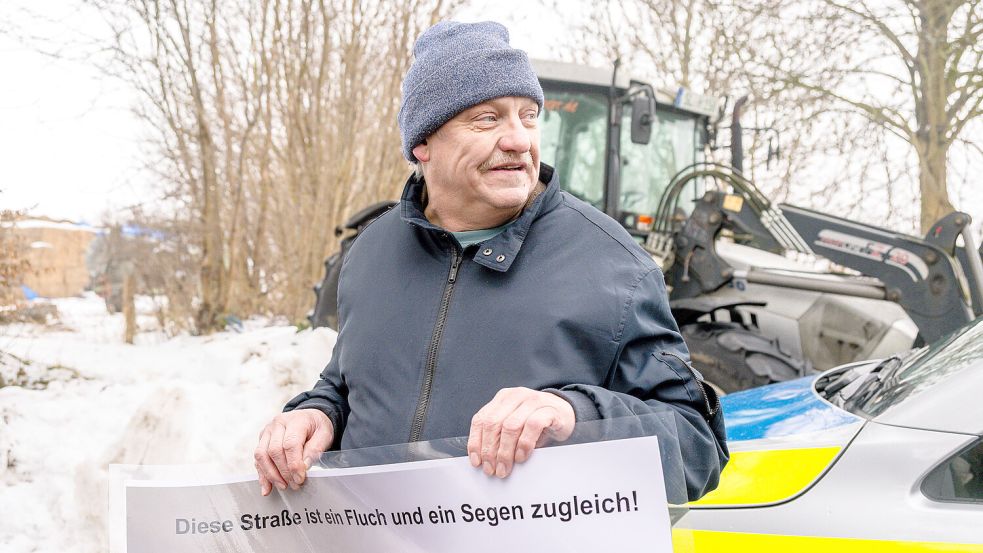 Die Stadt Flensburg will im Streit um die K8 weiter eine Einigung mit Landwirt Ingo-Willi Knop erzielen. Foto: Sebastian Iwersen