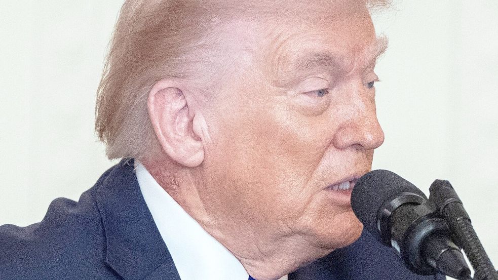 Eine Stelle an Trumps Hals hat eine Welle von Spekulationen über die Gesundheit des Präsidenten ausgelöst. Foto: Alex Brandon/AP/dpa