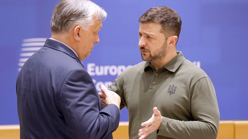 Die Beziehungen zwischen Ungarns Regierungschef Viktor Orban und dem ukrainischen Staatschef Wolodymyr Selenskyj waren noch nie wirklich gut. (Archivbild) Foto: Omar Havana/AP/dpa