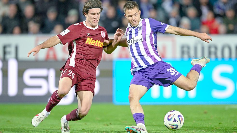 Torschütze im Hinspiel: Patrick Kammerbauer (rechts). Foto: imago/osnapix