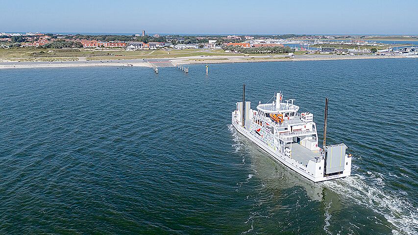 Die Autofähre "Meine Fähre 1" auf dem Weg nach Norderney. Foto: Reederei Meine Fähre