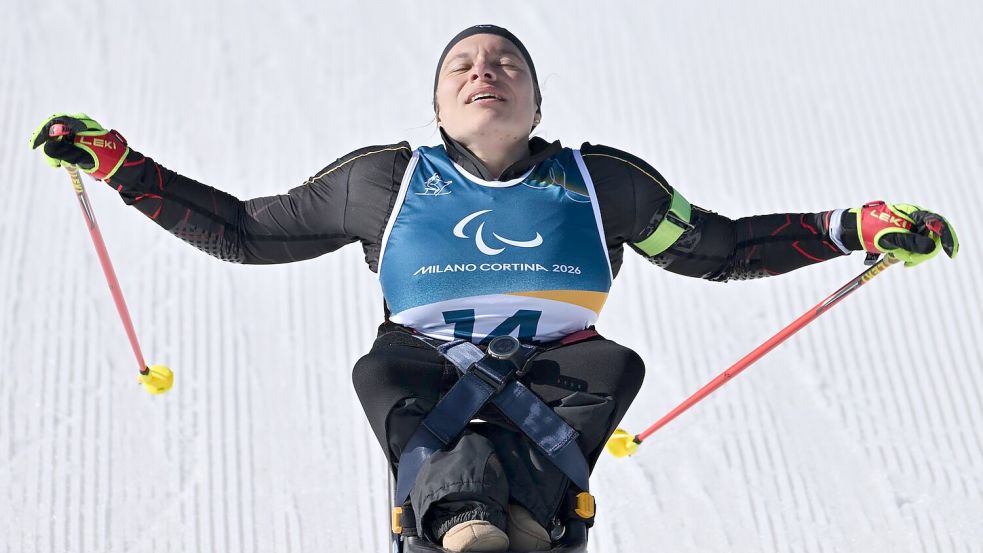 Erleichterter Einlauf auf Platz drei: Anja Wicker. Foto: Martin Schutt