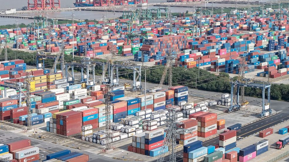 Chinas Wirtschaft hängt stark vom Export ab. Foto: Uncredited/CHINATOPIX/AP/dpa