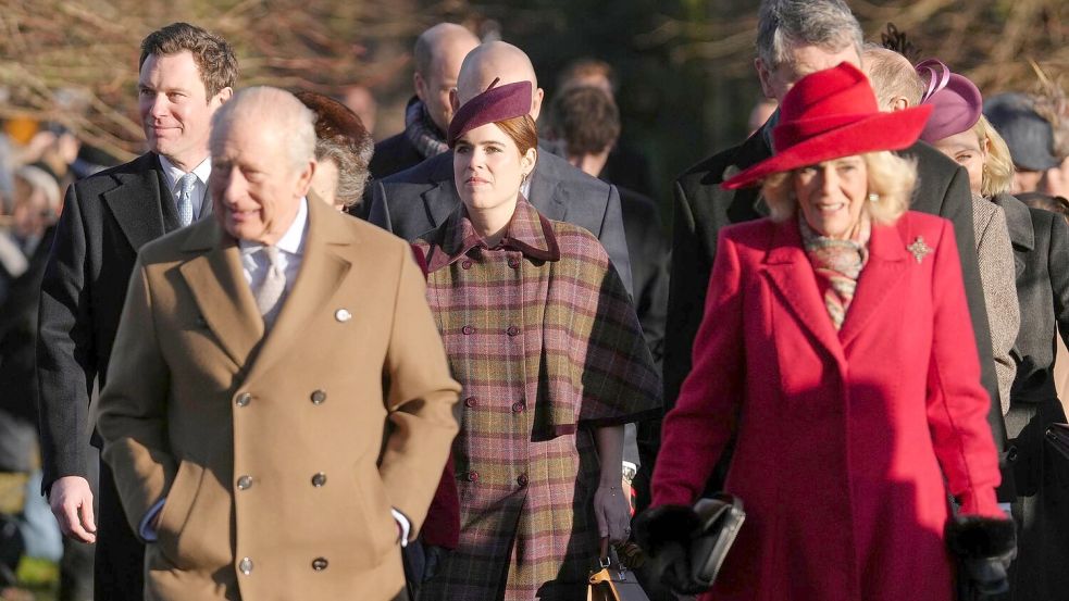 Weihnachten feierten die beiden im vergangenen Jahr noch traditionell an der Seite der Königsfamilie in Sandringham. (Archivbild) Foto: Jon Super/AP/dpa
