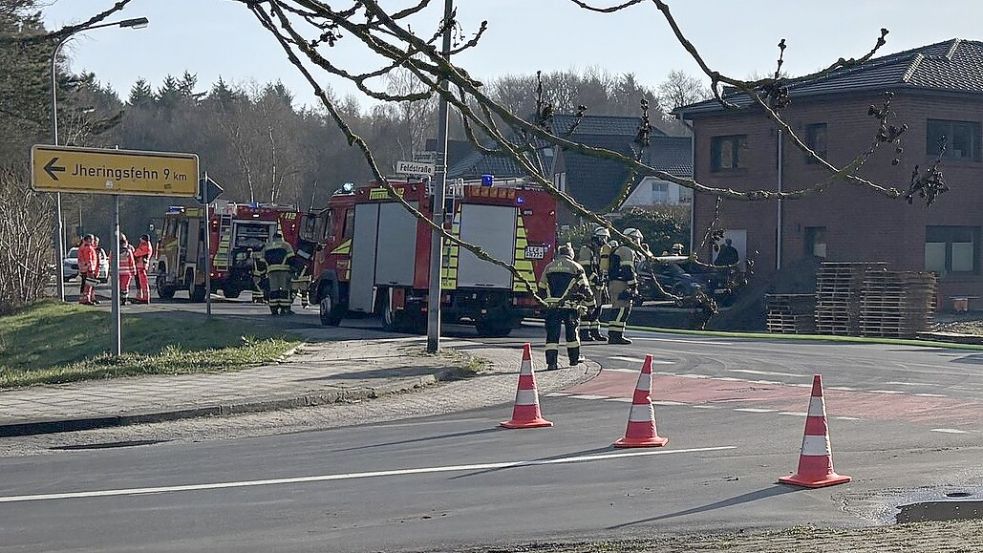 In Leer wurde die Feuerwehr in die Logabirumer Straße gerufen. Foto: Jasmin Keller