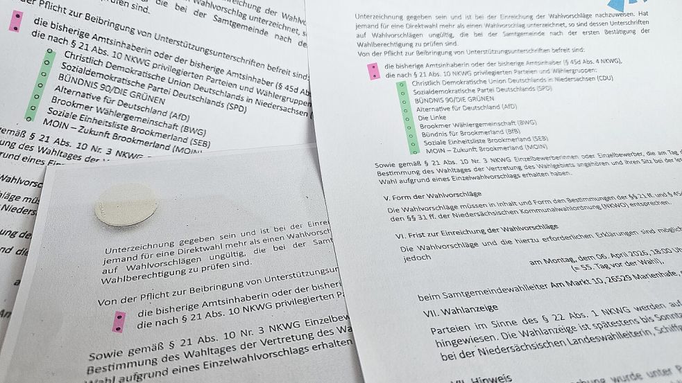 Die fehlerhaften Bekanntmachungen zur Bürgermeisterwahl sorgen weiterhin für Streit im Brookmerland. Foto: Sarah Dirks