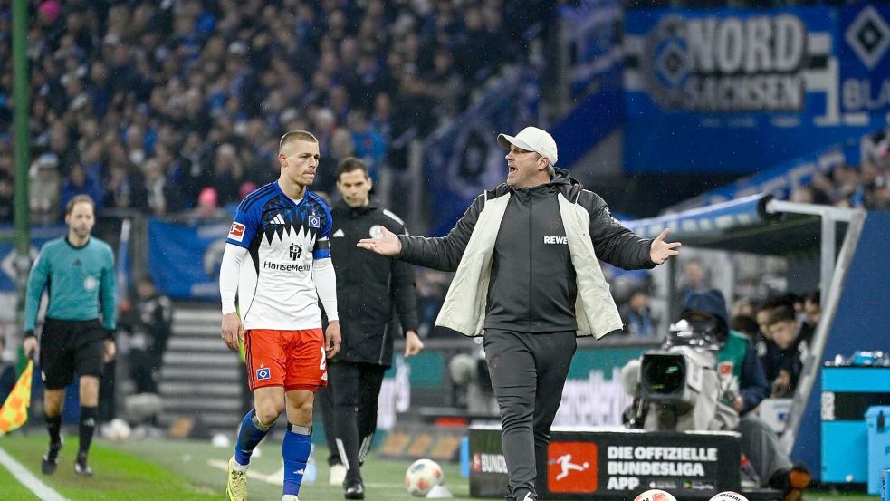 Trainer Lukas Kwasniok beim HSV. Foto: Gregor Fischer
