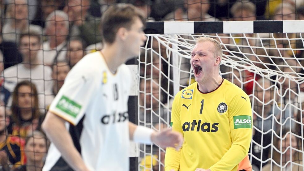 Torwart David Späth bejubelte einen spektakulären Sieg. Foto: Federico Gambarini