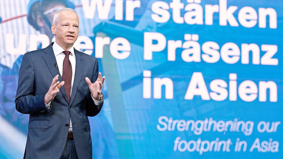 BASF-Chef Kamieth: Milliardeninvestition in China lohnt sich später als gedacht. (Archivbild) Foto: Uwe Anspach