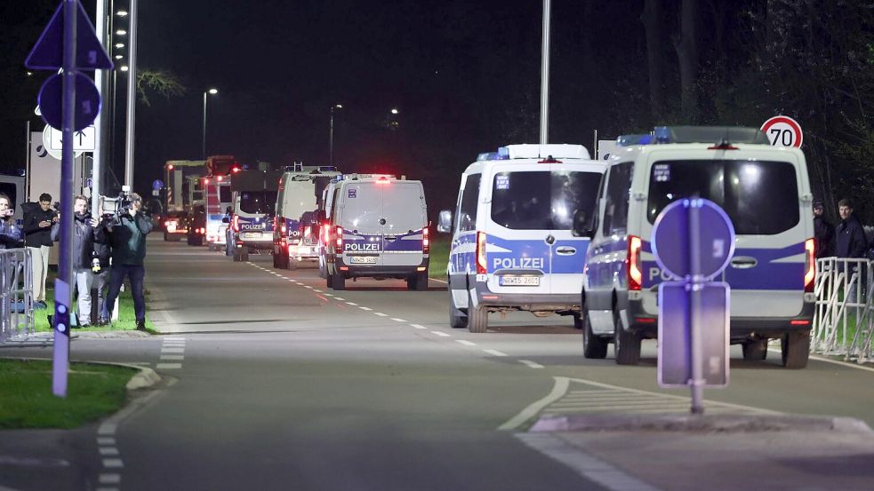 Die genaue Route des Konvois blieb offen. Foto: Christoph Reichwein