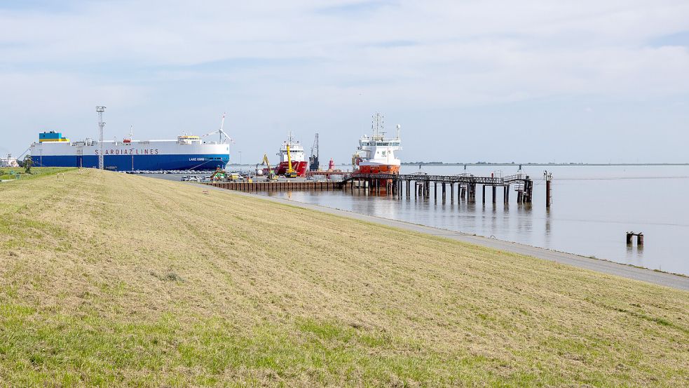 Der Großschiffliegeplatz Emden. Foto: NPorts